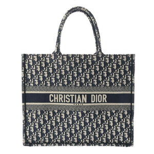 CHRISTIAN DIOR Book Tote Large Navy Blue Handbag